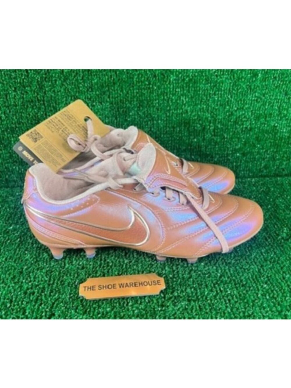 Men Nike Tiempo Ligera  Lace-Up Soccer Cleats Plastic Solid IO9607-960 Size 4.5